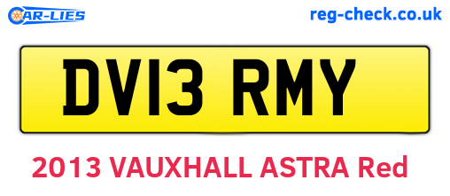 DV13RMY are the vehicle registration plates.