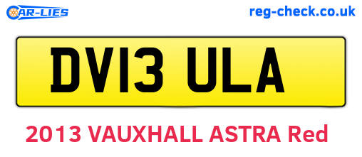 DV13ULA are the vehicle registration plates.