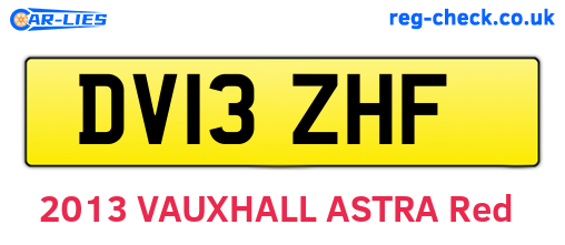 DV13ZHF are the vehicle registration plates.