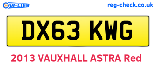 DX63KWG are the vehicle registration plates.