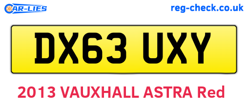 DX63UXY are the vehicle registration plates.