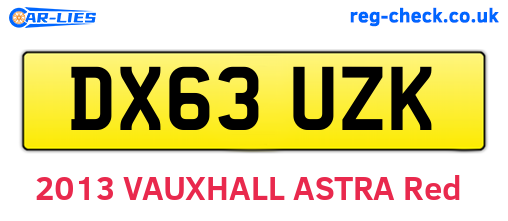 DX63UZK are the vehicle registration plates.