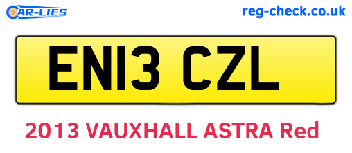 EN13CZL are the vehicle registration plates.