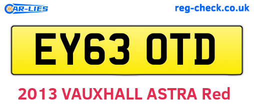 EY63OTD are the vehicle registration plates.