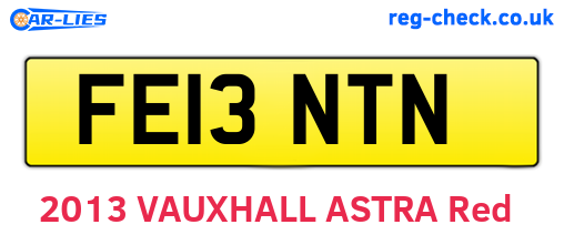 FE13NTN are the vehicle registration plates.