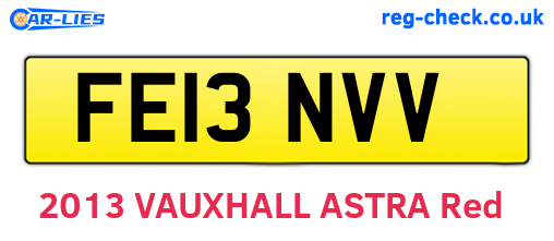 FE13NVV are the vehicle registration plates.