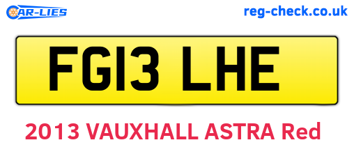 FG13LHE are the vehicle registration plates.