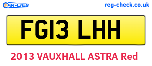 FG13LHH are the vehicle registration plates.
