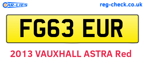 FG63EUR are the vehicle registration plates.