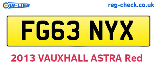 FG63NYX are the vehicle registration plates.