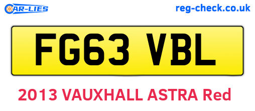 FG63VBL are the vehicle registration plates.