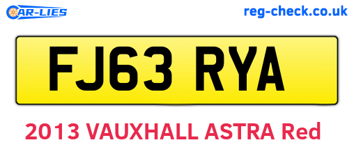 FJ63RYA are the vehicle registration plates.