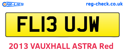 FL13UJW are the vehicle registration plates.