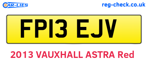 FP13EJV are the vehicle registration plates.