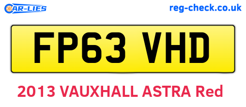 FP63VHD are the vehicle registration plates.
