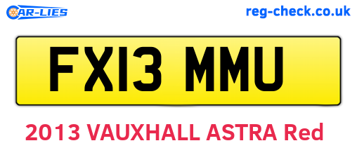 FX13MMU are the vehicle registration plates.