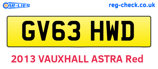 GV63HWD are the vehicle registration plates.