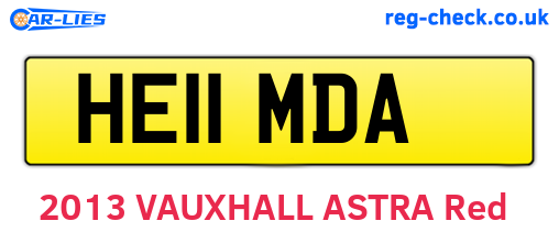 HE11MDA are the vehicle registration plates.