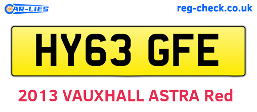HY63GFE are the vehicle registration plates.
