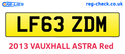LF63ZDM are the vehicle registration plates.