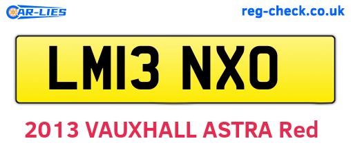 LM13NXO are the vehicle registration plates.