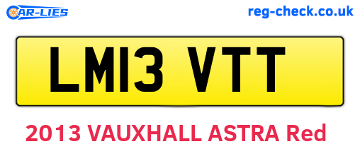 LM13VTT are the vehicle registration plates.