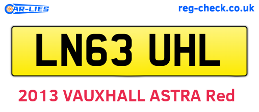 LN63UHL are the vehicle registration plates.