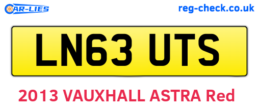 LN63UTS are the vehicle registration plates.