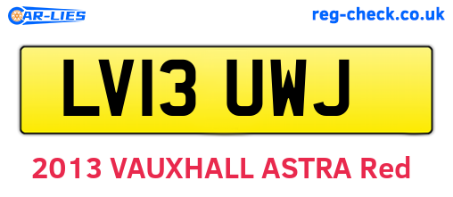 LV13UWJ are the vehicle registration plates.