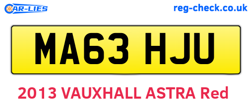 MA63HJU are the vehicle registration plates.