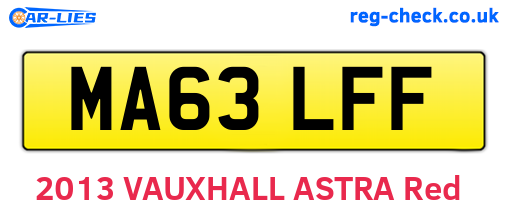 MA63LFF are the vehicle registration plates.