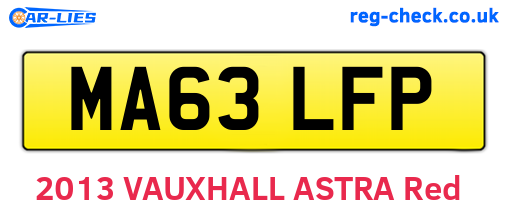 MA63LFP are the vehicle registration plates.