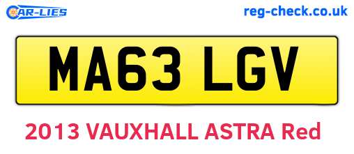 MA63LGV are the vehicle registration plates.