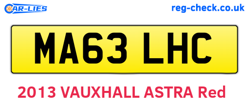 MA63LHC are the vehicle registration plates.