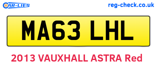 MA63LHL are the vehicle registration plates.