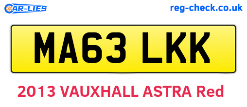 MA63LKK are the vehicle registration plates.