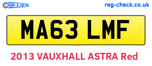 MA63LMF are the vehicle registration plates.