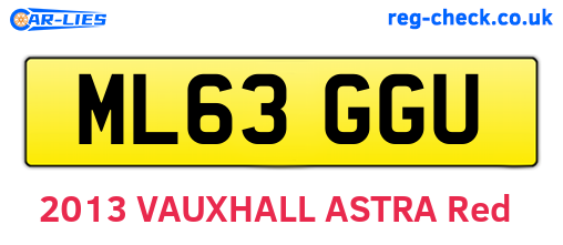 ML63GGU are the vehicle registration plates.