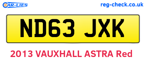 ND63JXK are the vehicle registration plates.