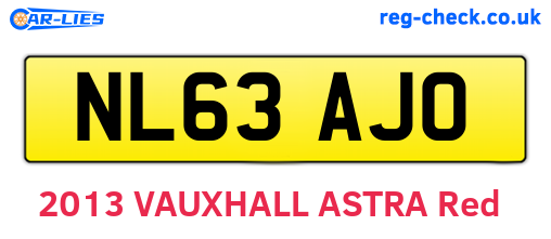 NL63AJO are the vehicle registration plates.