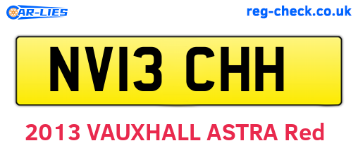 NV13CHH are the vehicle registration plates.