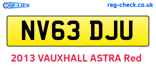 NV63DJU are the vehicle registration plates.