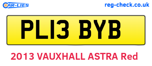 PL13BYB are the vehicle registration plates.