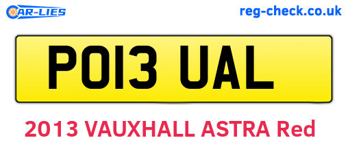 PO13UAL are the vehicle registration plates.