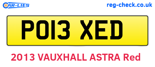 PO13XED are the vehicle registration plates.