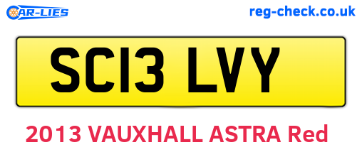 SC13LVY are the vehicle registration plates.