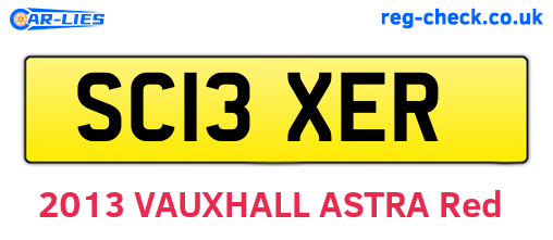 SC13XER are the vehicle registration plates.