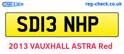 SD13NHP are the vehicle registration plates.