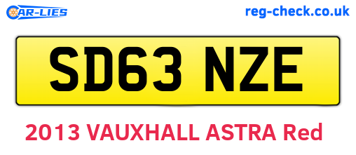 SD63NZE are the vehicle registration plates.