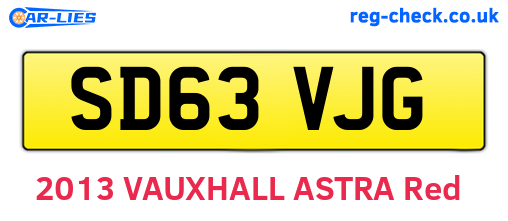 SD63VJG are the vehicle registration plates.